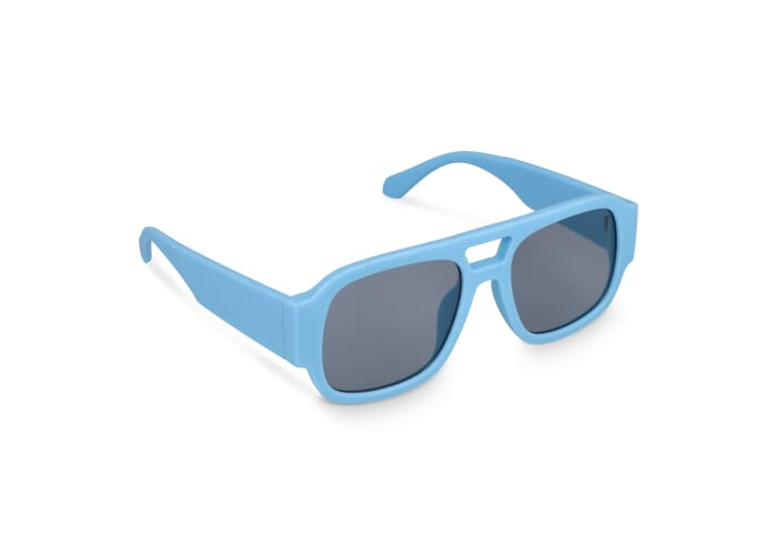 Solaires publicitaires UV400 en RPC Bastian Bleu clair